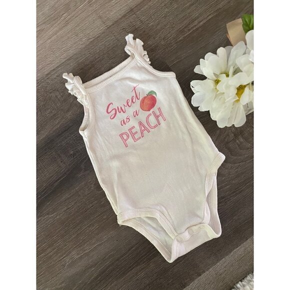 SWEET AS A PEACH TANK TOP BODY SUIT - ONE PIECE - 0-3 months - Picture 1 of 1